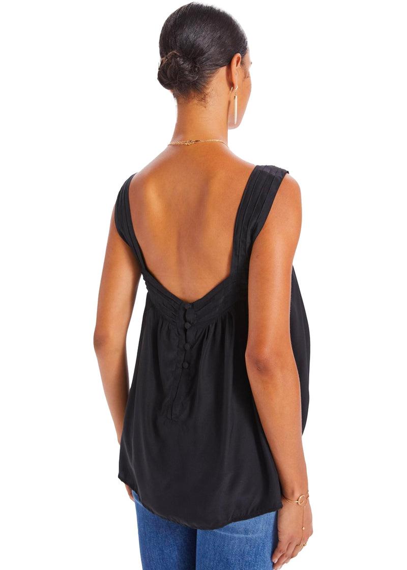 Jasmine top in black silk