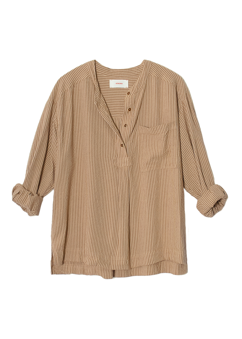Makenzie shirt in fawn stripe