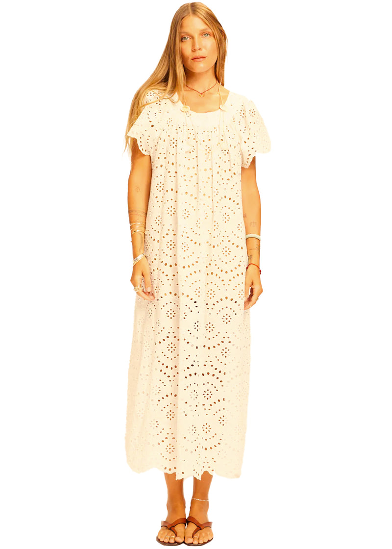 Sienna dress in marrakech embroidery salt