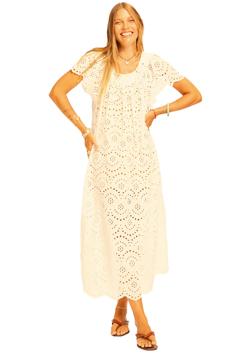 Sienna dress in marrakech embroidery salt