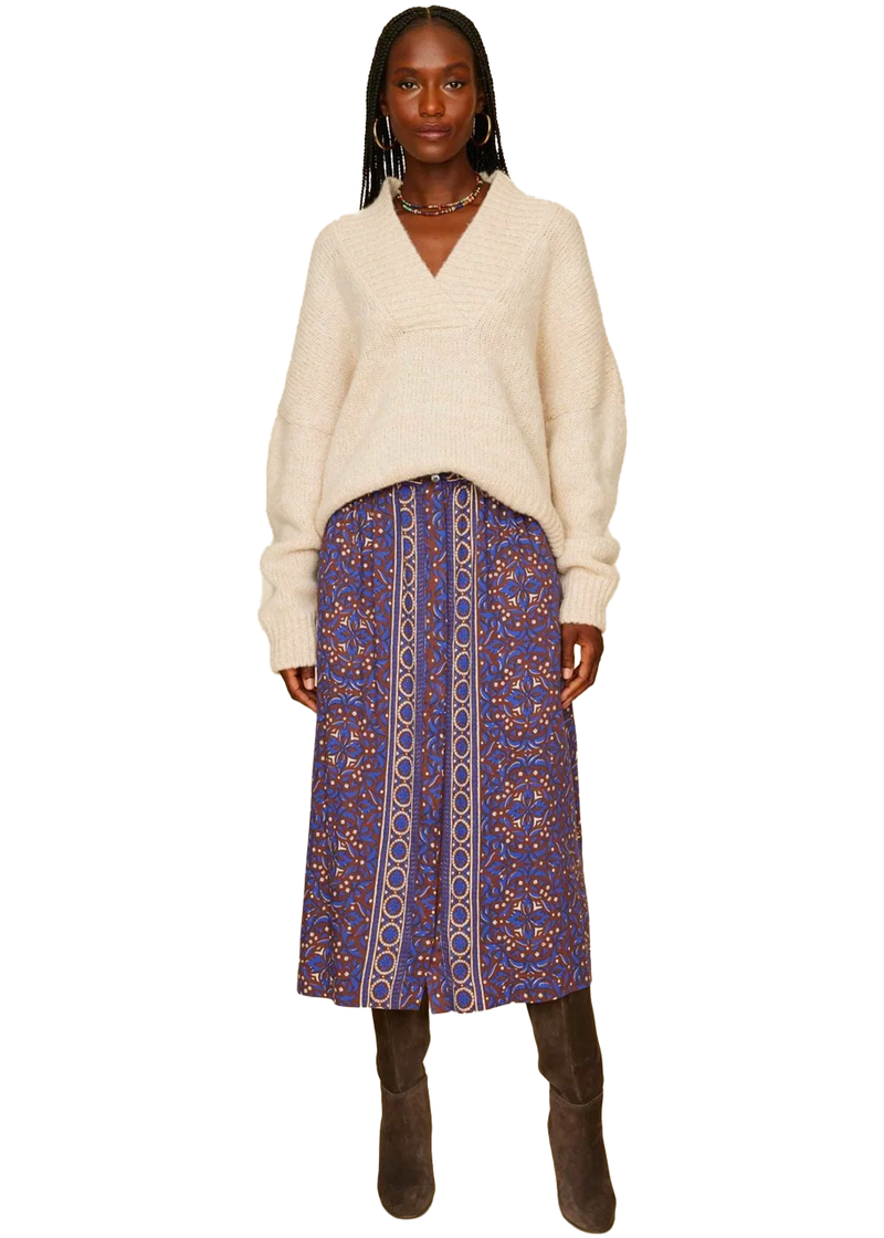 Tannis skirt in royal brown