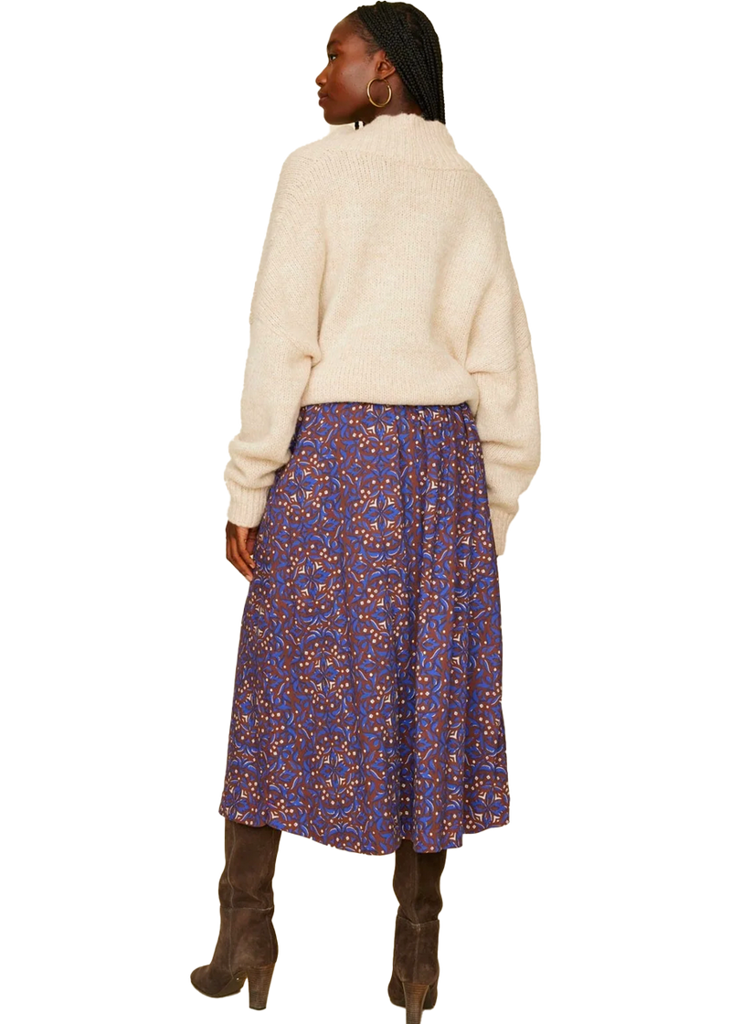 Tannis skirt in royal brown