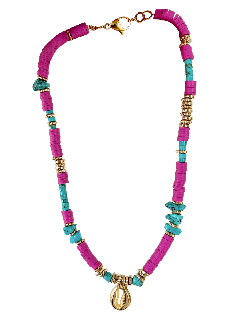 Gold cowrie necklace