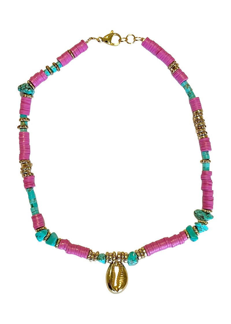 Gold cowrie necklace