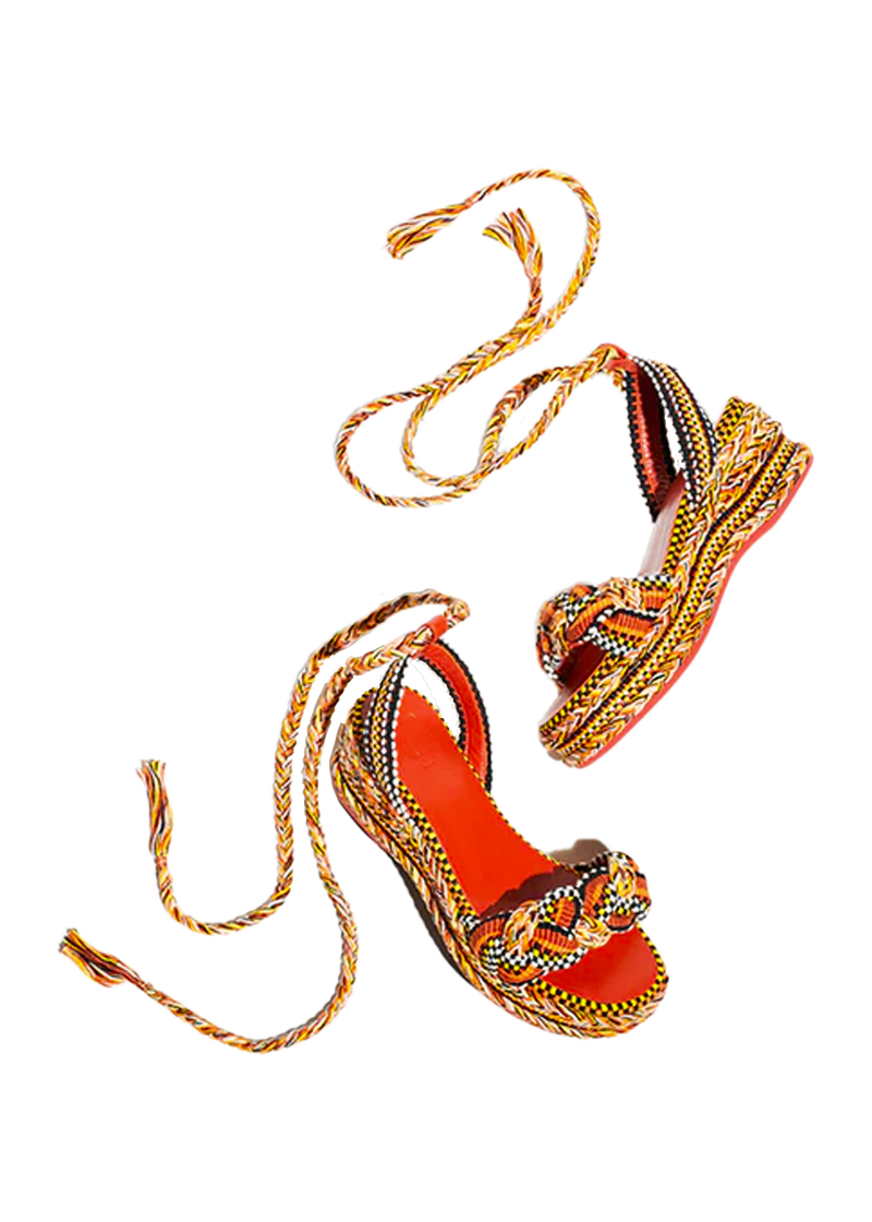 Manuela wedge sandals in clay