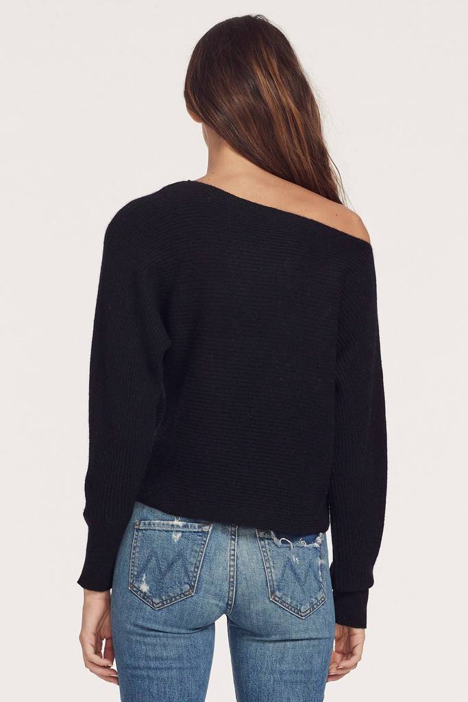 Noura one-shoulder cashmere sweater in black