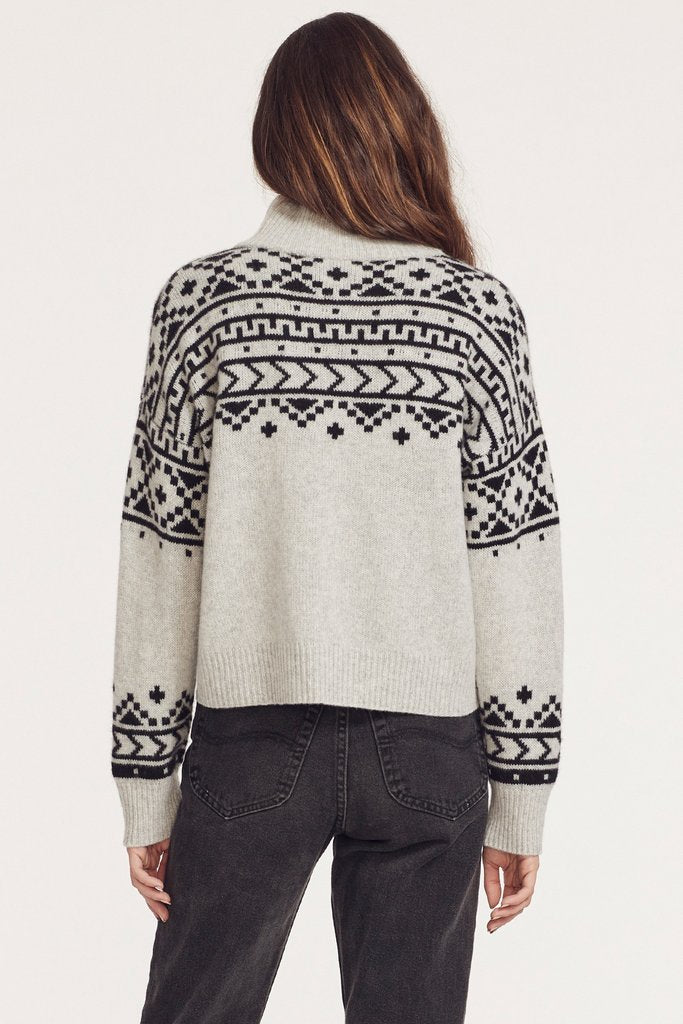 Hillary cashmere pullover sweater in light grey