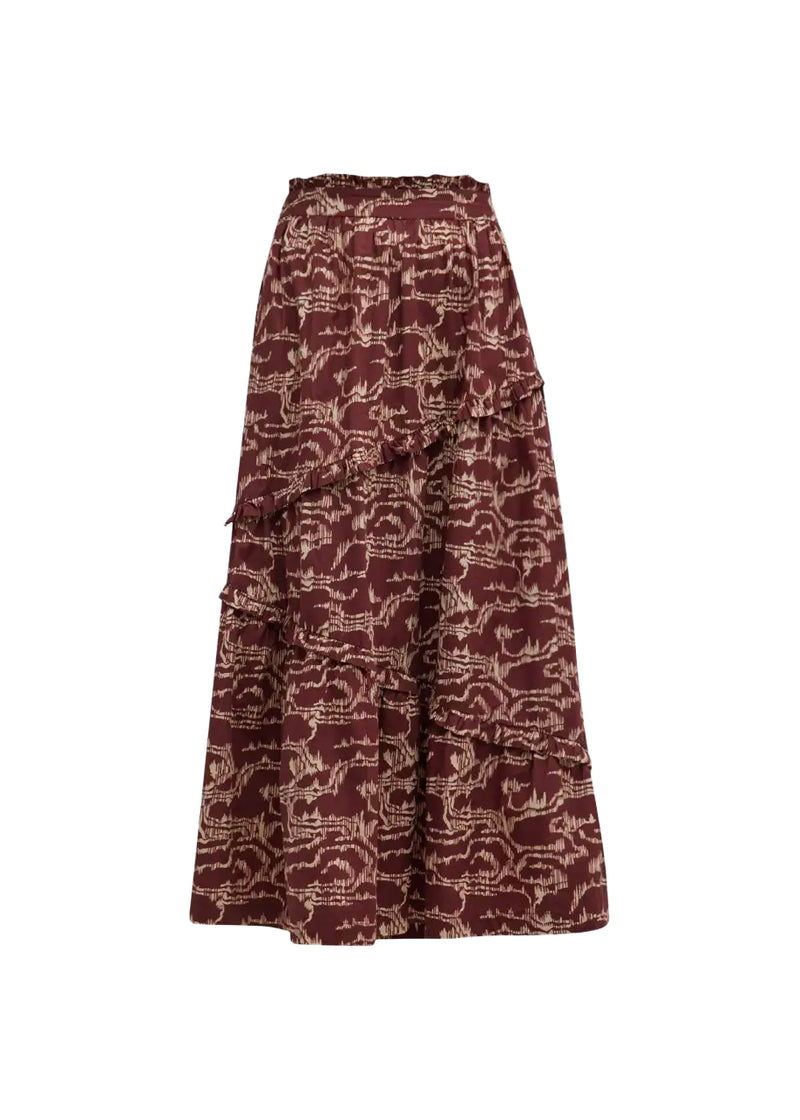 Bria ankle skirt in fringe ikat