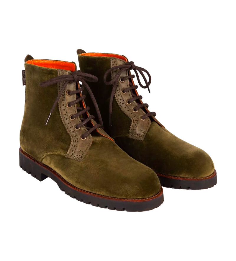 Rodriguez velvet boot in moss