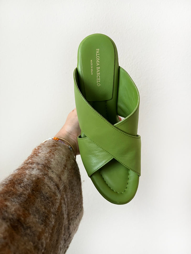 Kora wedge slide in napa grass