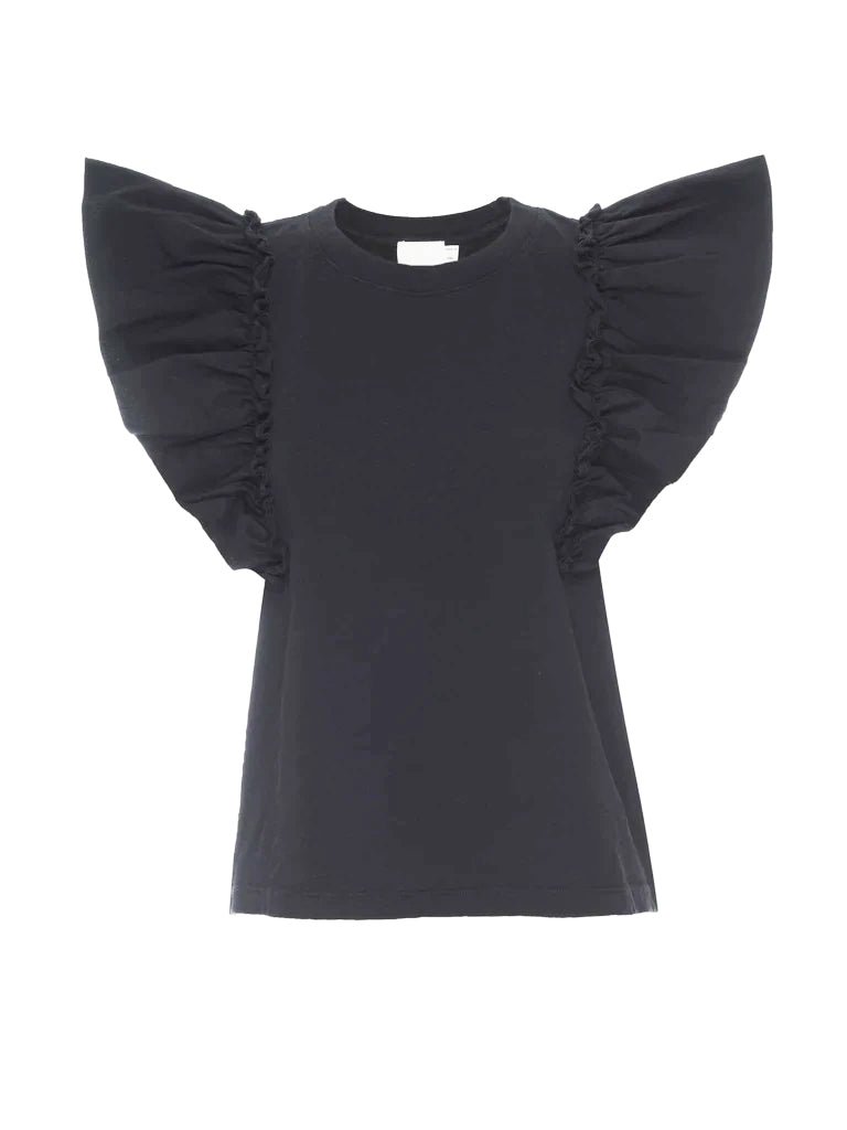 Para boxy tee in jet black