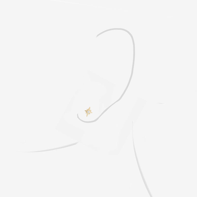 Gold orion stud earrings