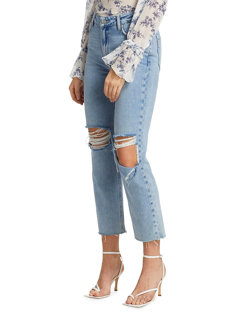 Noella straight with raw hem in doretta destructed