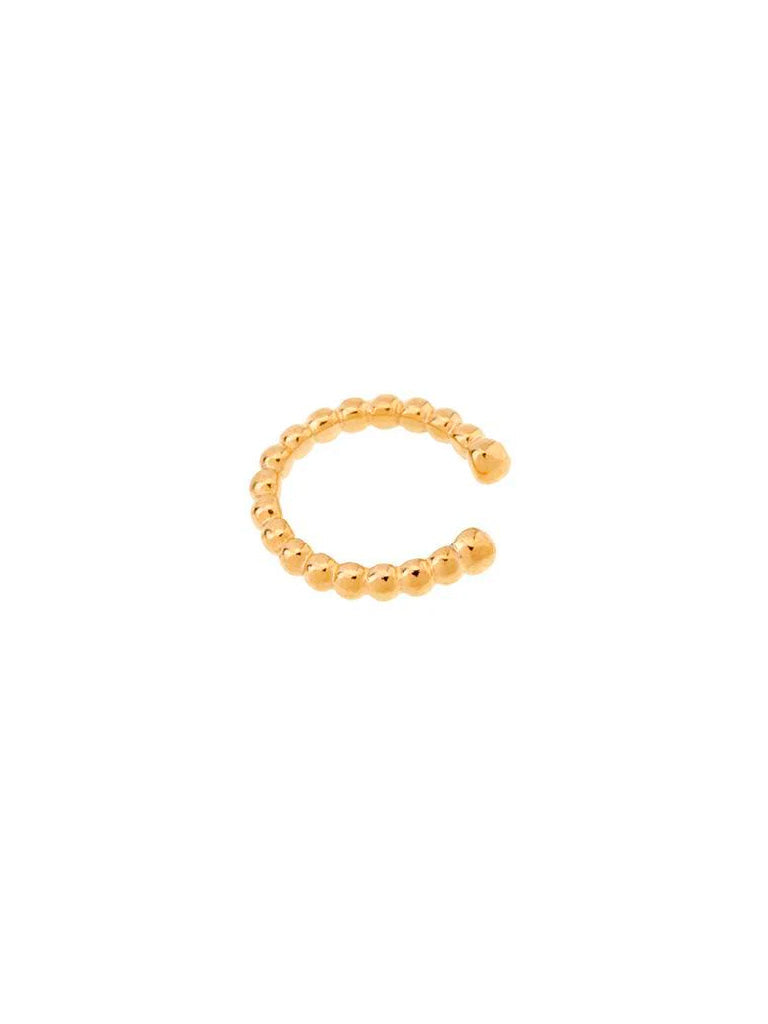Gold pebbles ear cuff earring