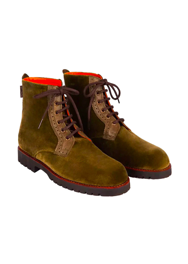 Rodriguez velvet boot in moss