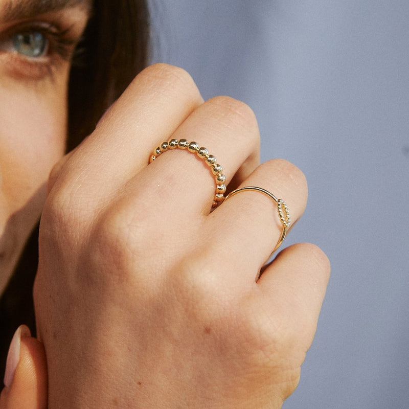 Gold rory pebbles ring