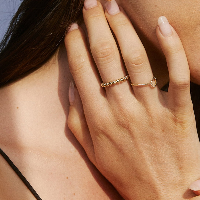 Gold rory pebbles ring