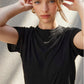 *PREORDER* The linen perfect tee in black