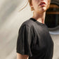 *PREORDER* The linen perfect tee in black