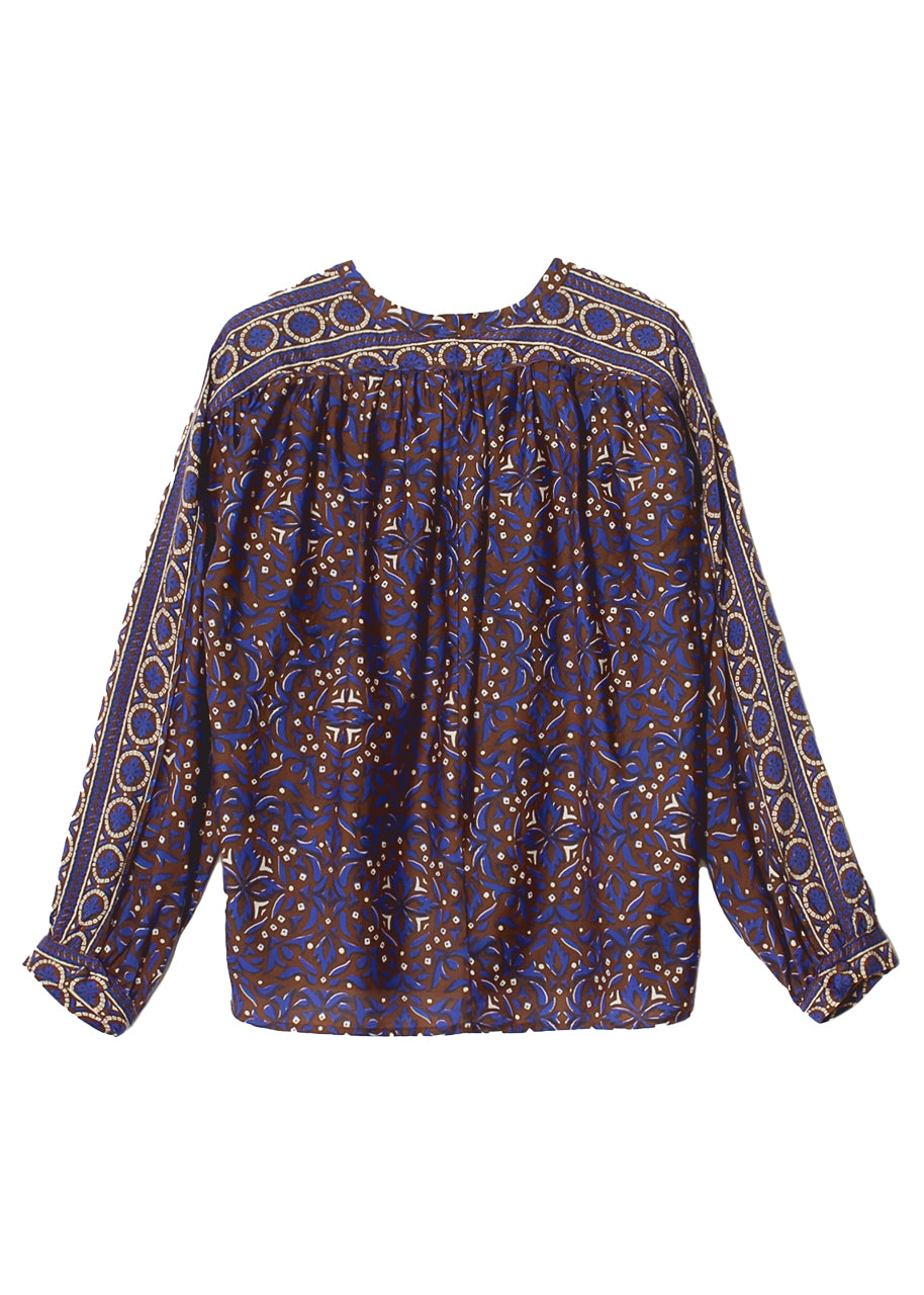 Arden top in royal brown