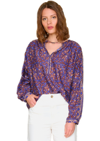 Arden top in royal brown