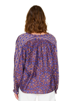 Arden top in royal brown
