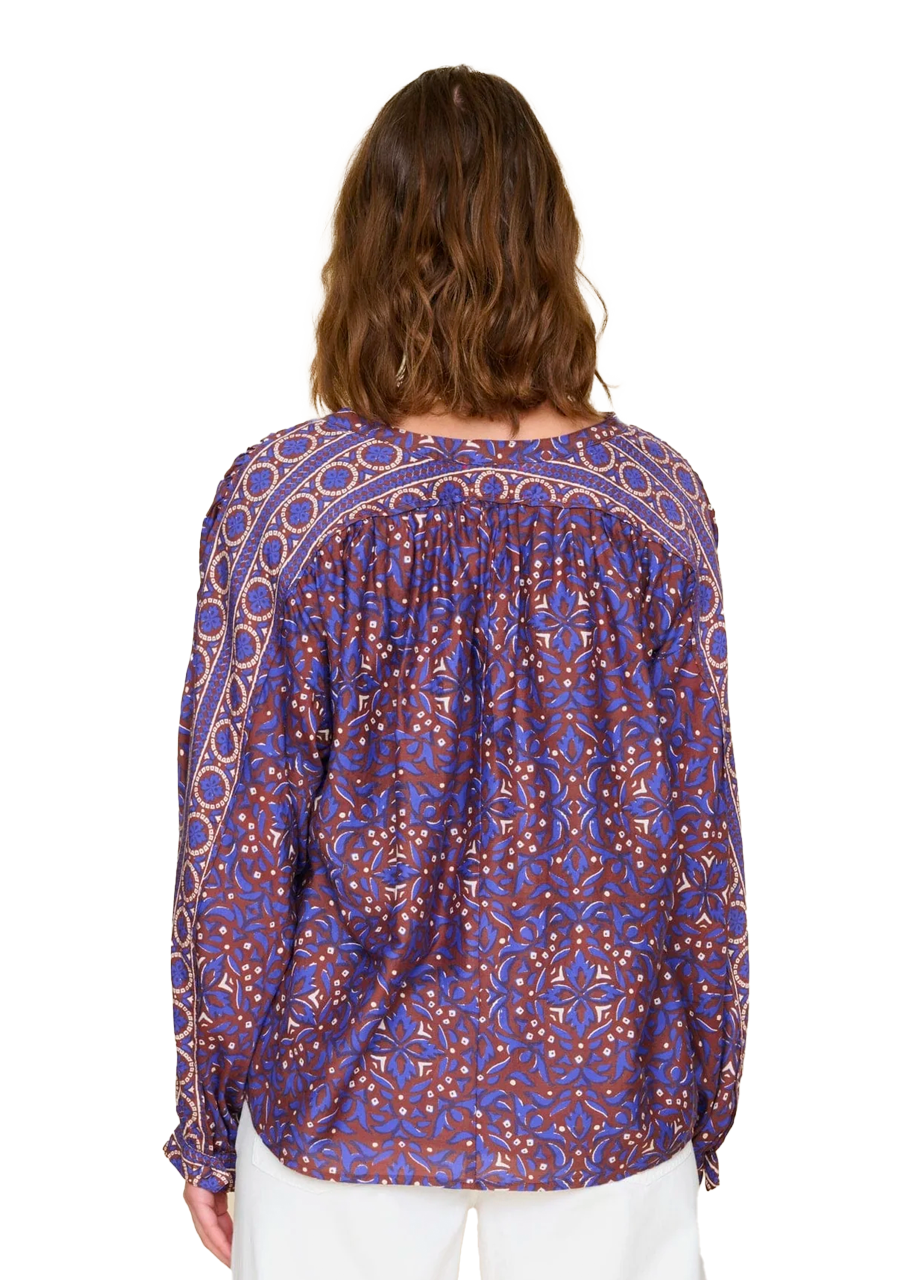 Arden top in royal brown