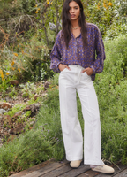 Arden top in royal brown