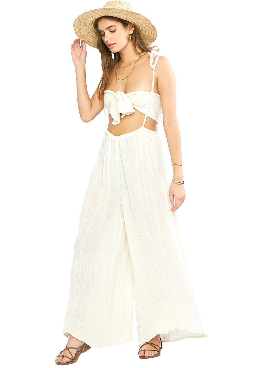 Asha suspender jumpsuit in natural