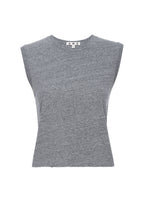 Sleeveless babe tee in heather grey
