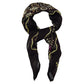 Posy embroidered bandana in jet black