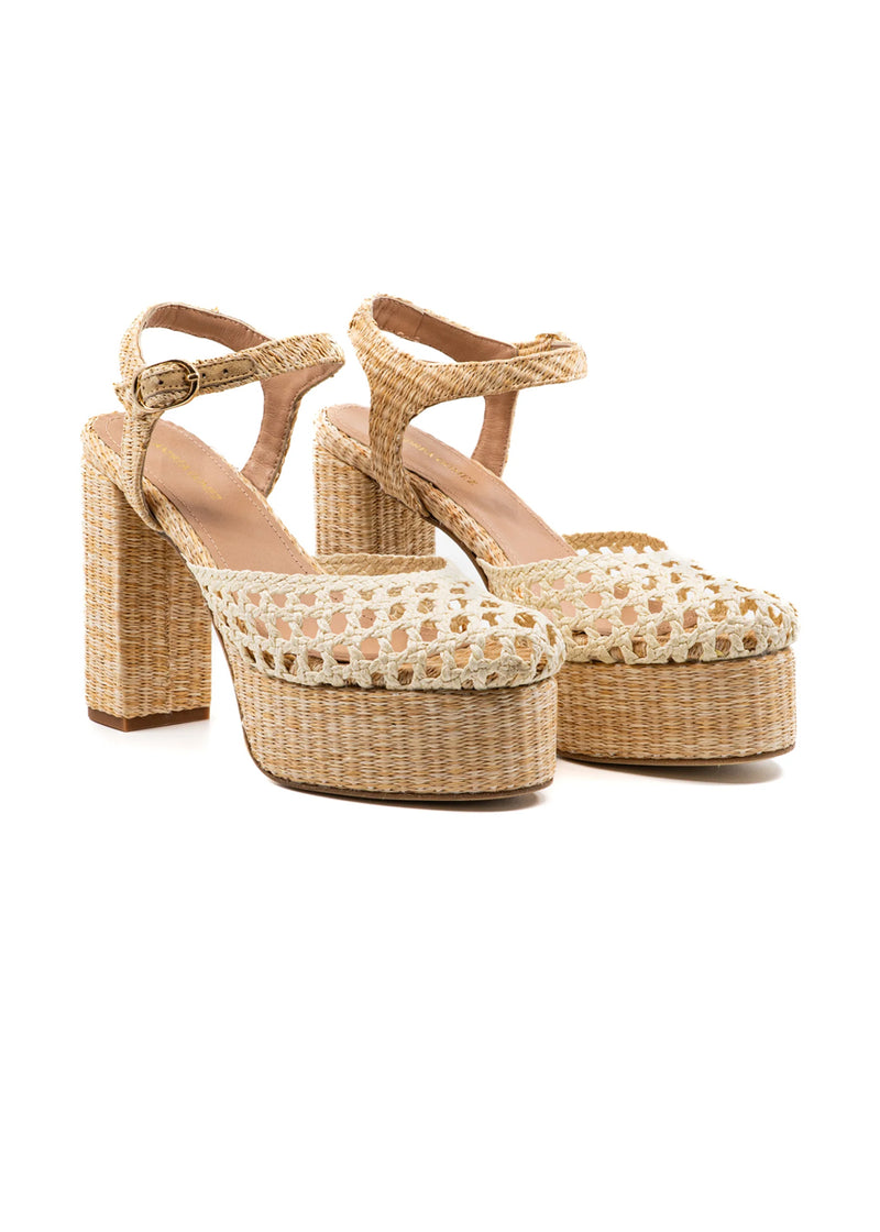*PREORDER* Beatriz platform in natural raffia