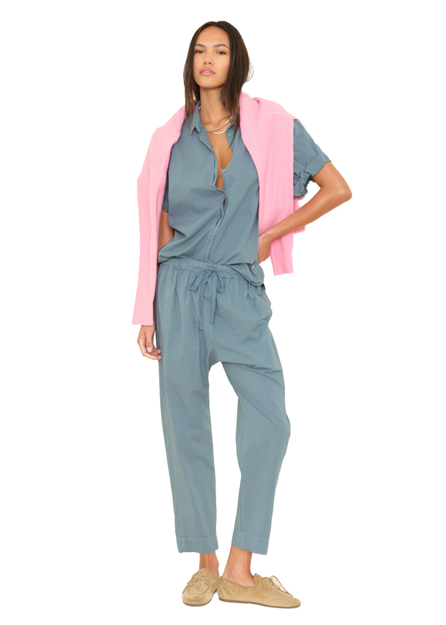 Draper pant in steely blue