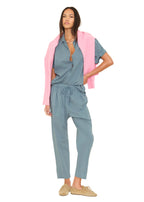 Draper pant in steely blue