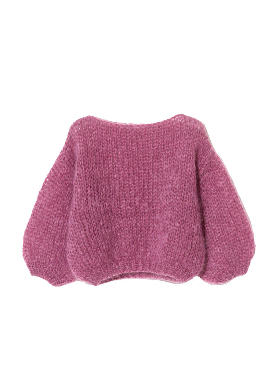 Mohair big sweater in mauve