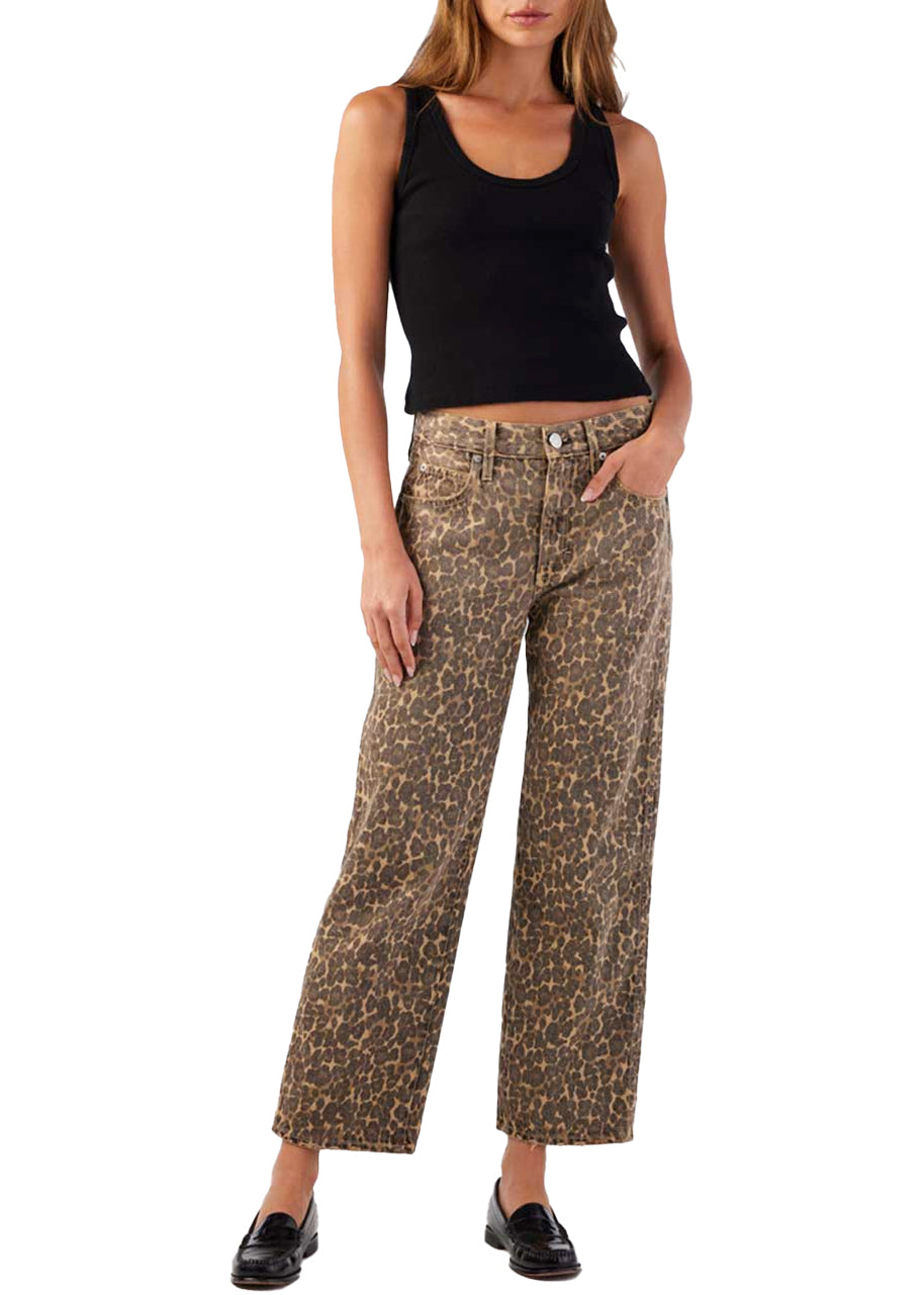 *PREORDER* Billie cropped wide straight in leopard