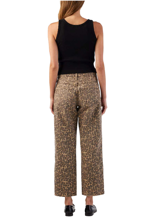 *PREORDER* Billie cropped wide straight in leopard