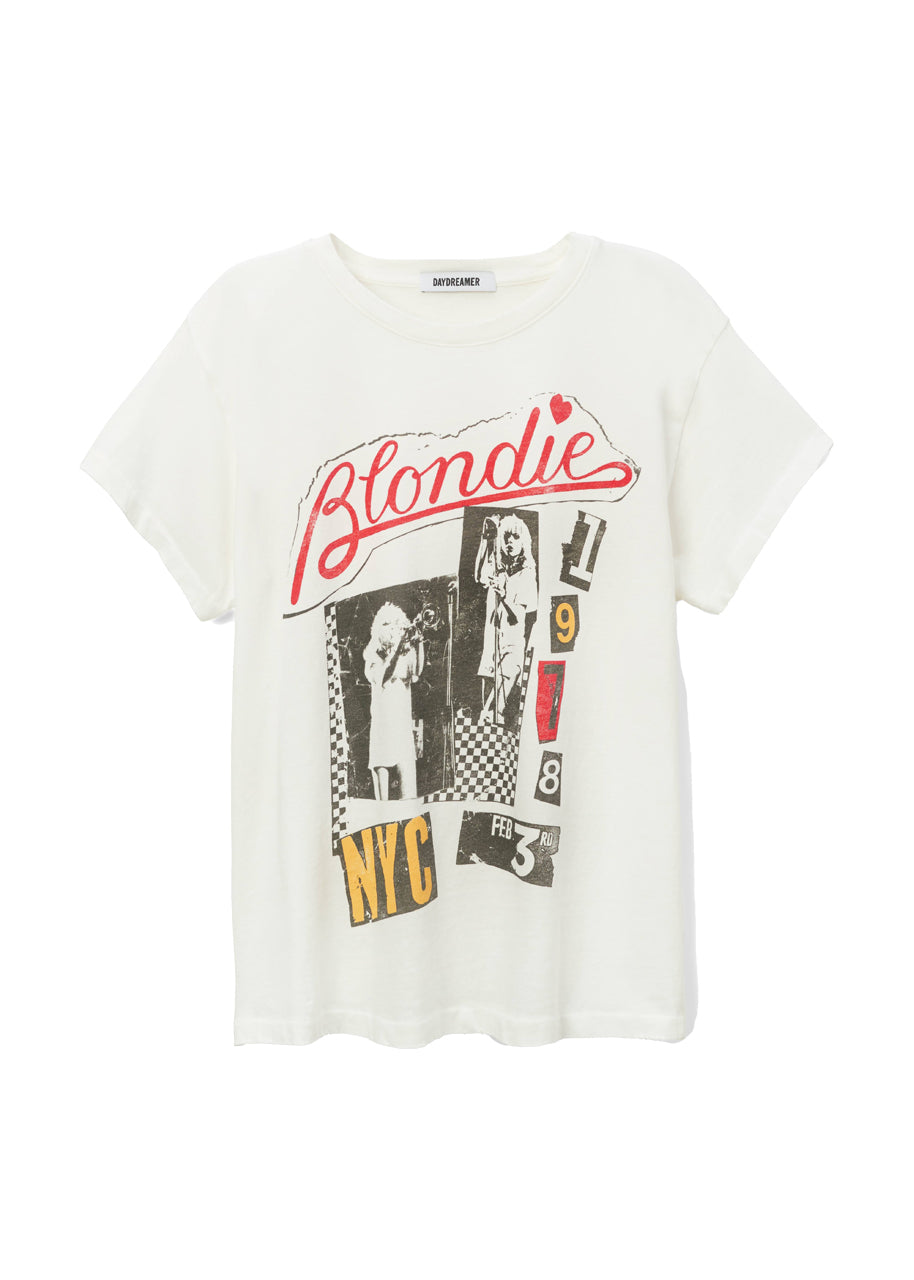 *PREORDER* Blondie valentine collage tour tee in vintage white