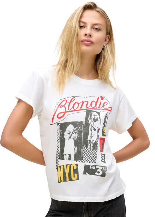 *PREORDER* Blondie valentine collage tour tee in vintage white