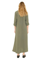 Boden gauze dress in olive moss