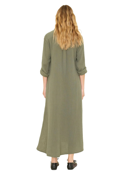 Boden gauze dress in olive moss