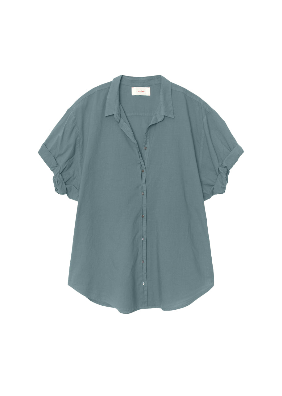 Channing shirt in steely blue