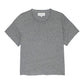 The crop tee in heather grey