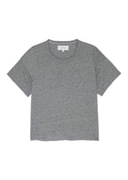 The crop tee in heather grey