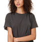 *PREORDER* The crop tee in washed black