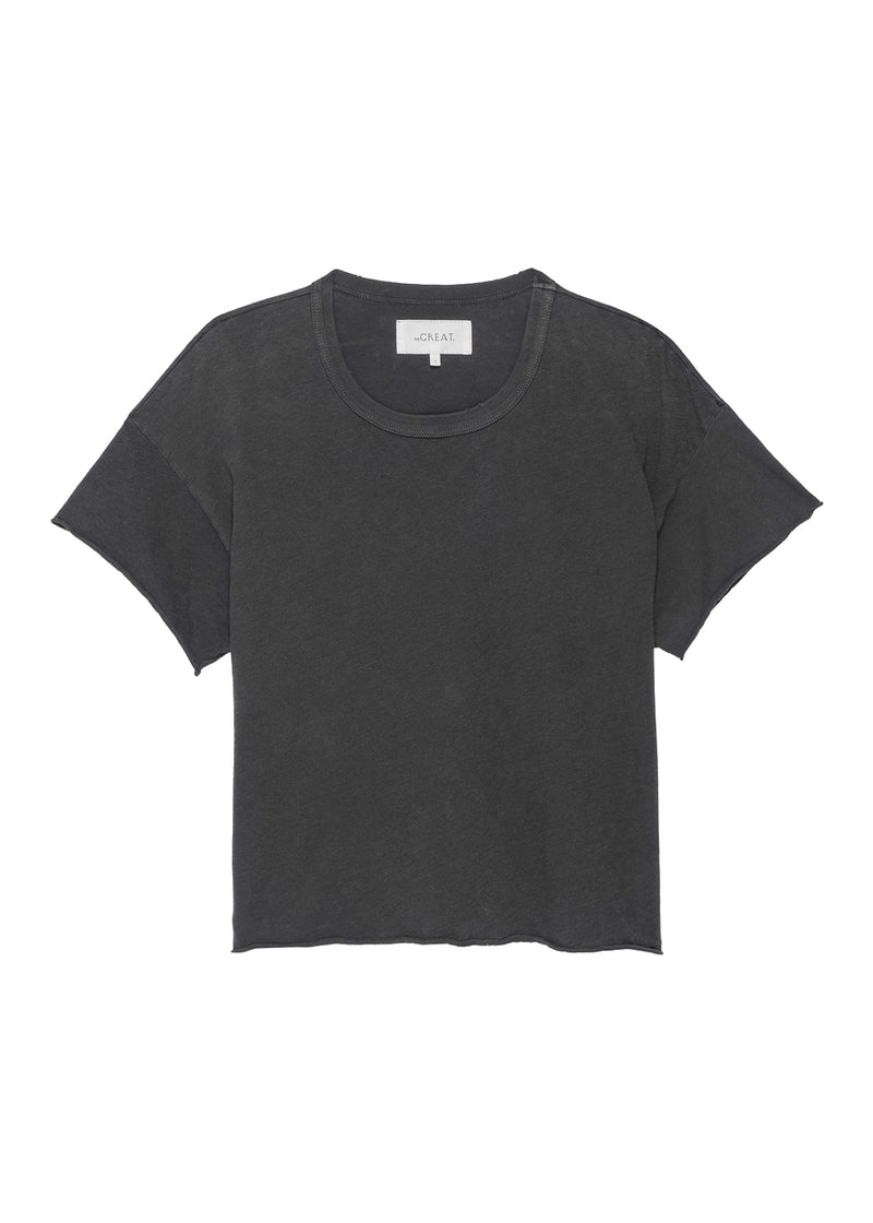 *PREORDER* The crop tee in washed black