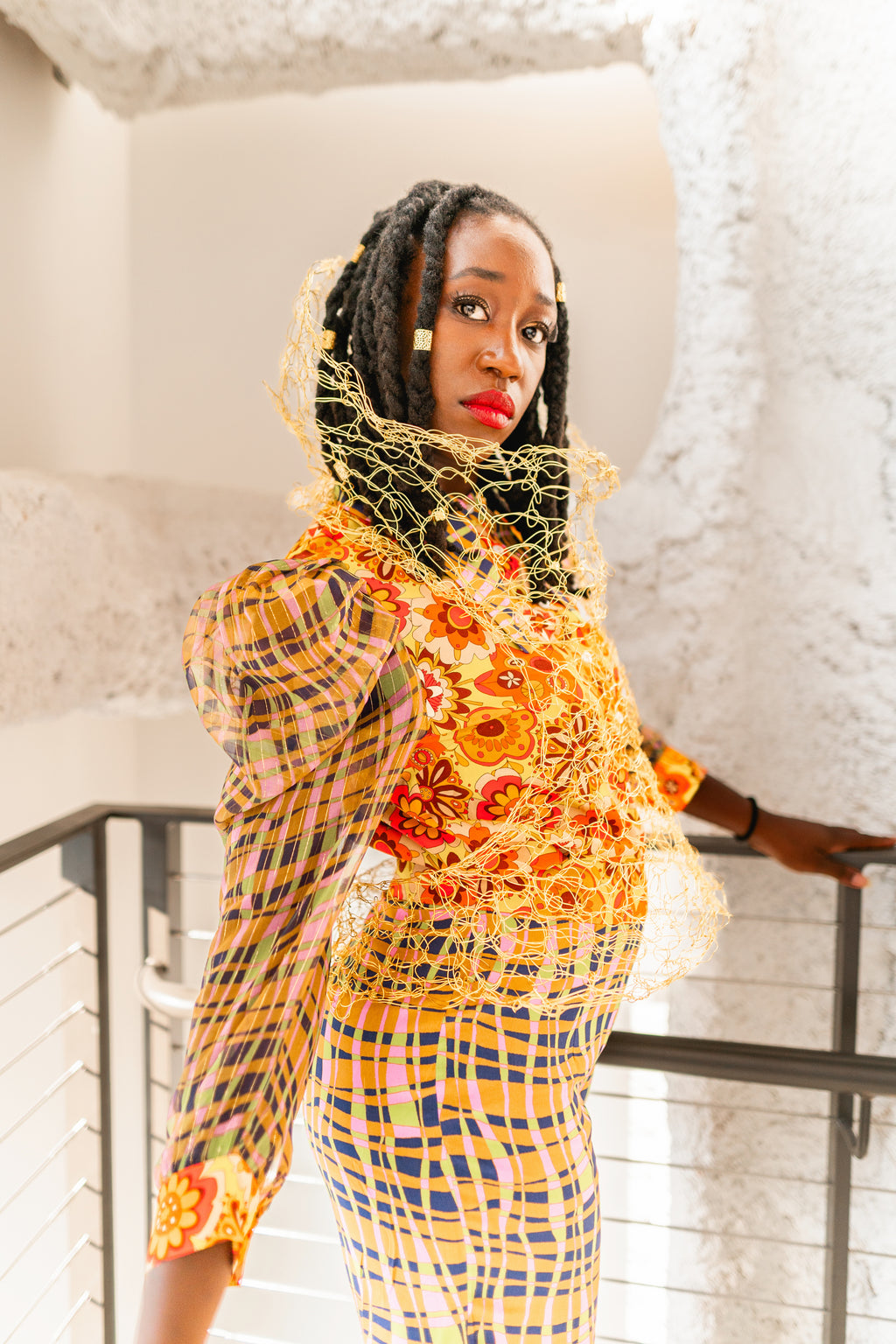 Tangiri blouse in yellow multi