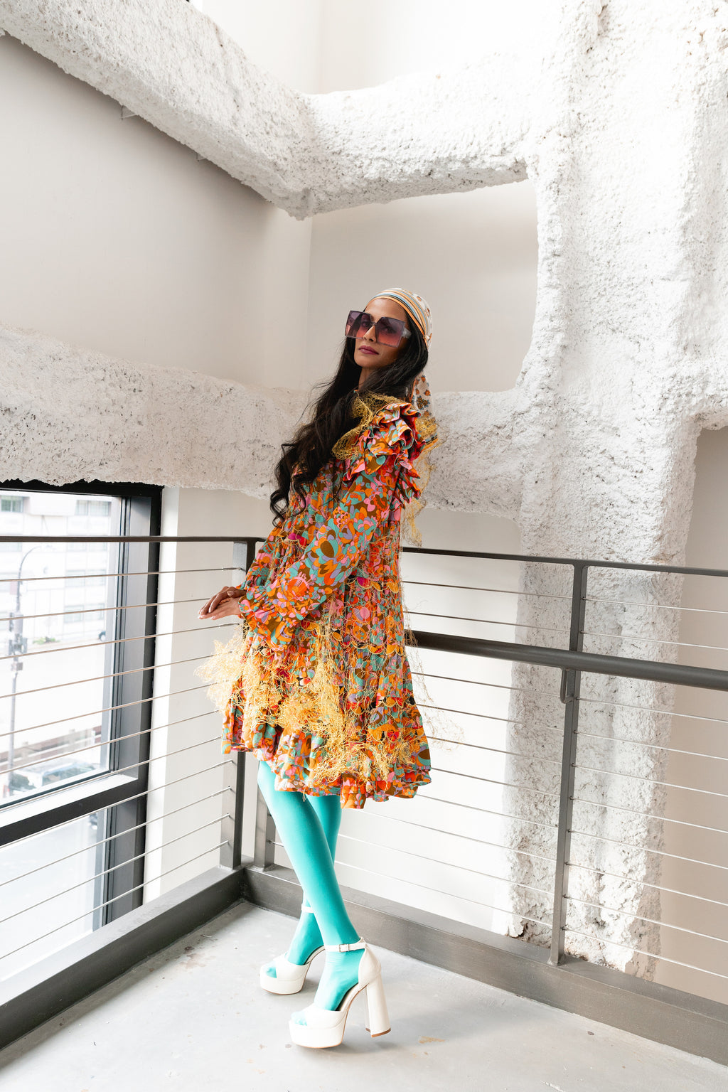 Coquelicot dress in multi