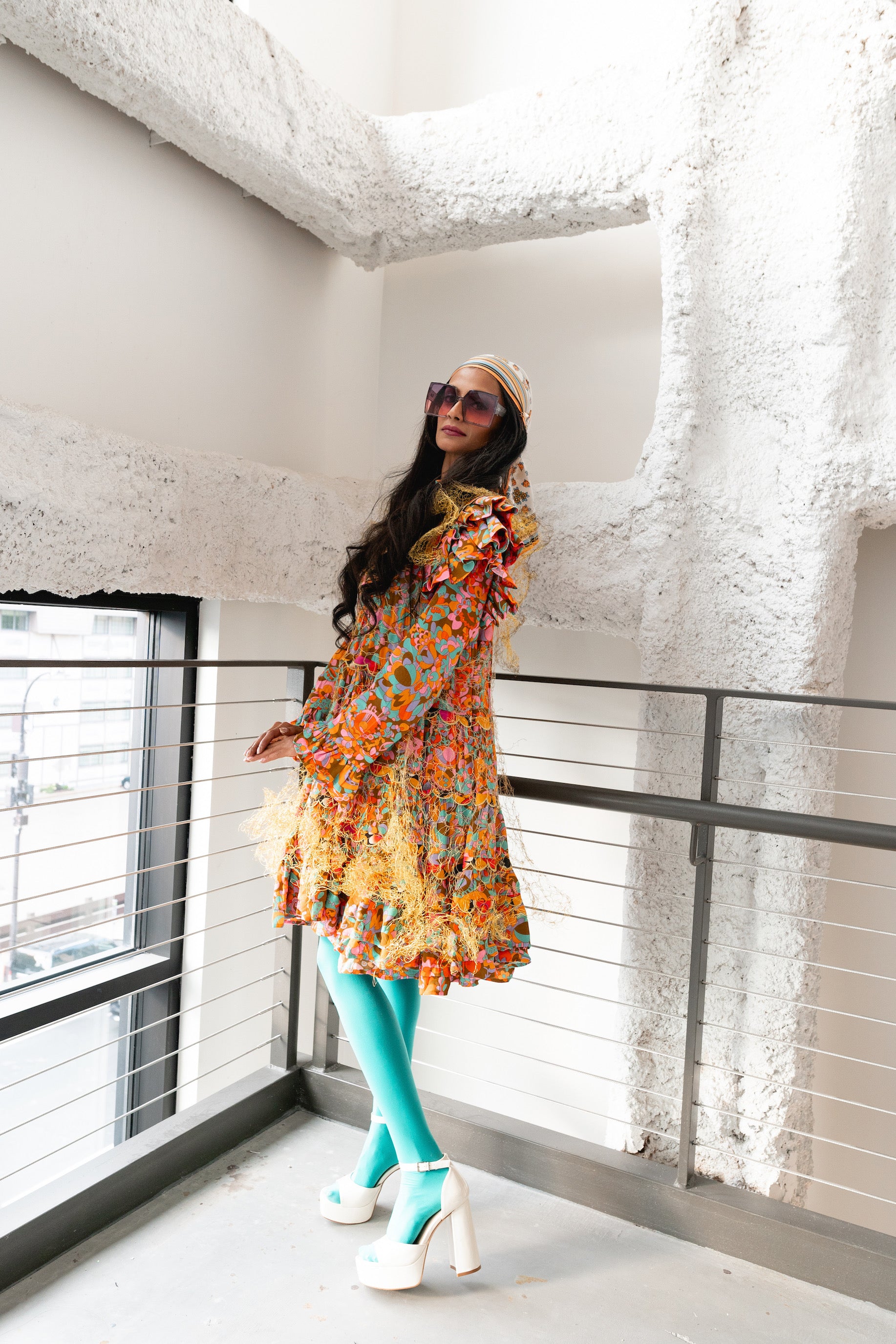Coquelicot dress in multi