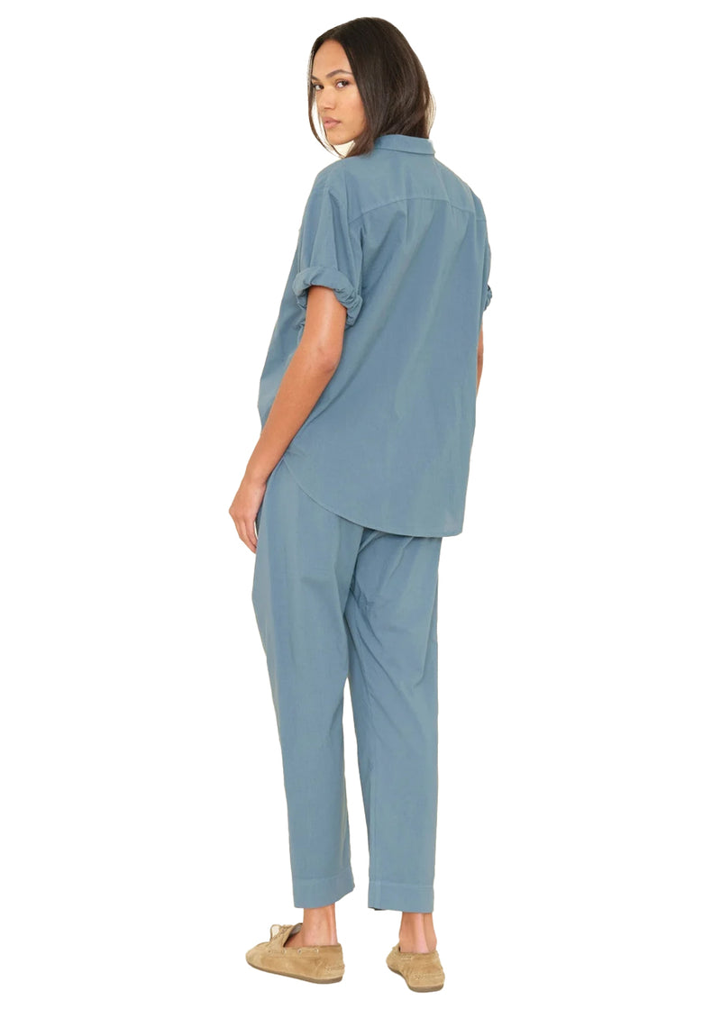 Draper pant in steely blue